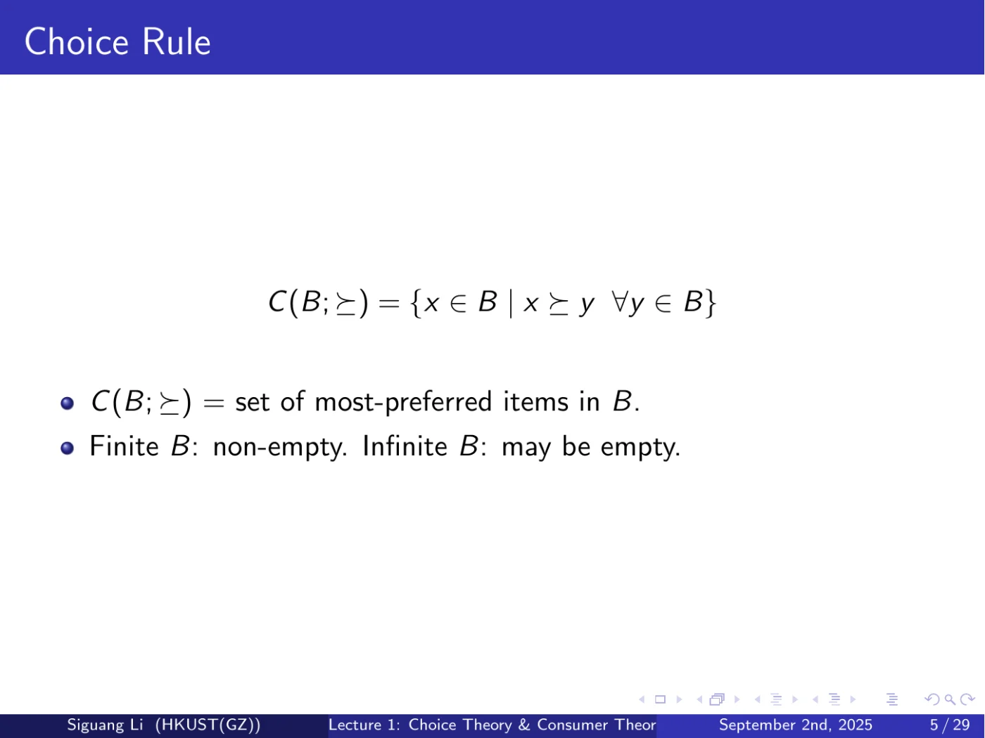 课件第 5 页：Choice Rule