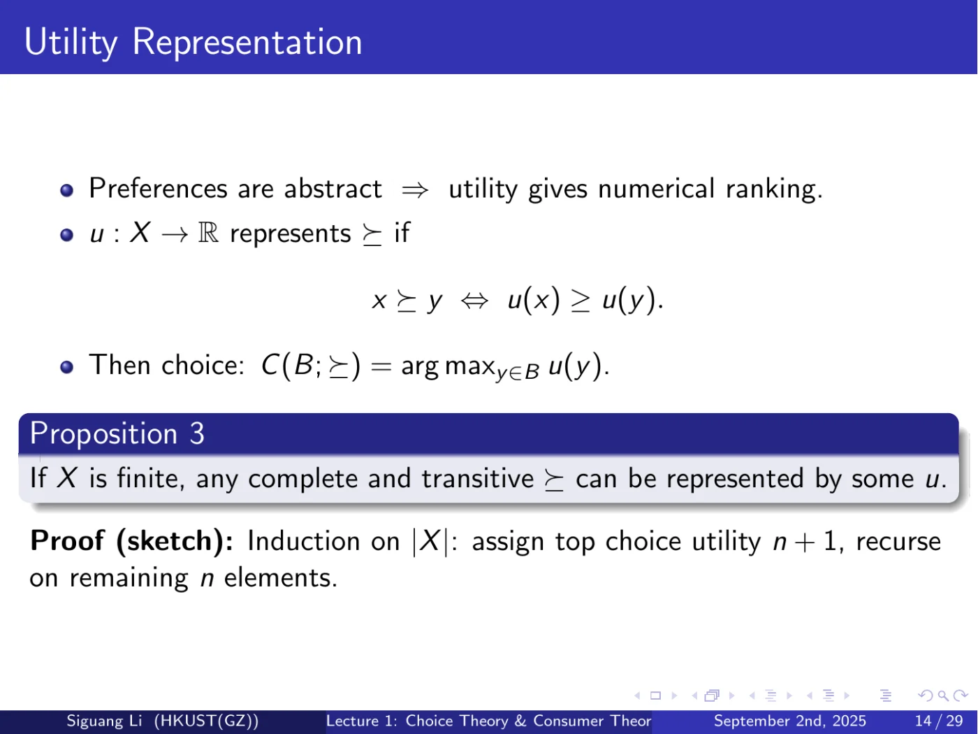 课件第 14 页：Utility Representation