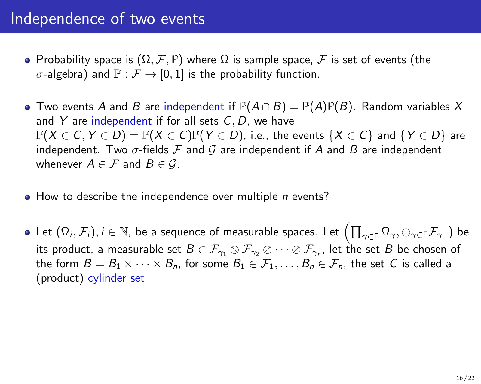 课件第 16 页：Independence of two events